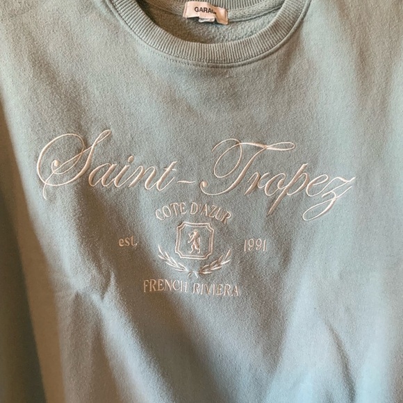 Garage Light Blue Crew Neck Sweater - Picture 2 of 3